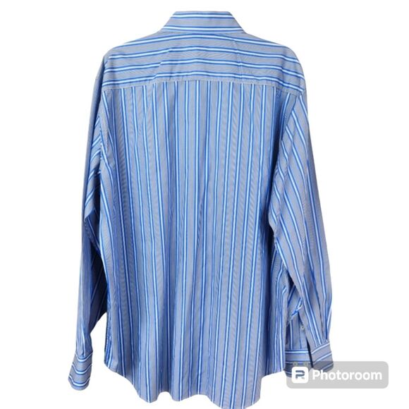 Bugatchi Uomo Mens Long Sleeve Vertical Striped Button Down Shirt Size XXL - Picture 2 of 8